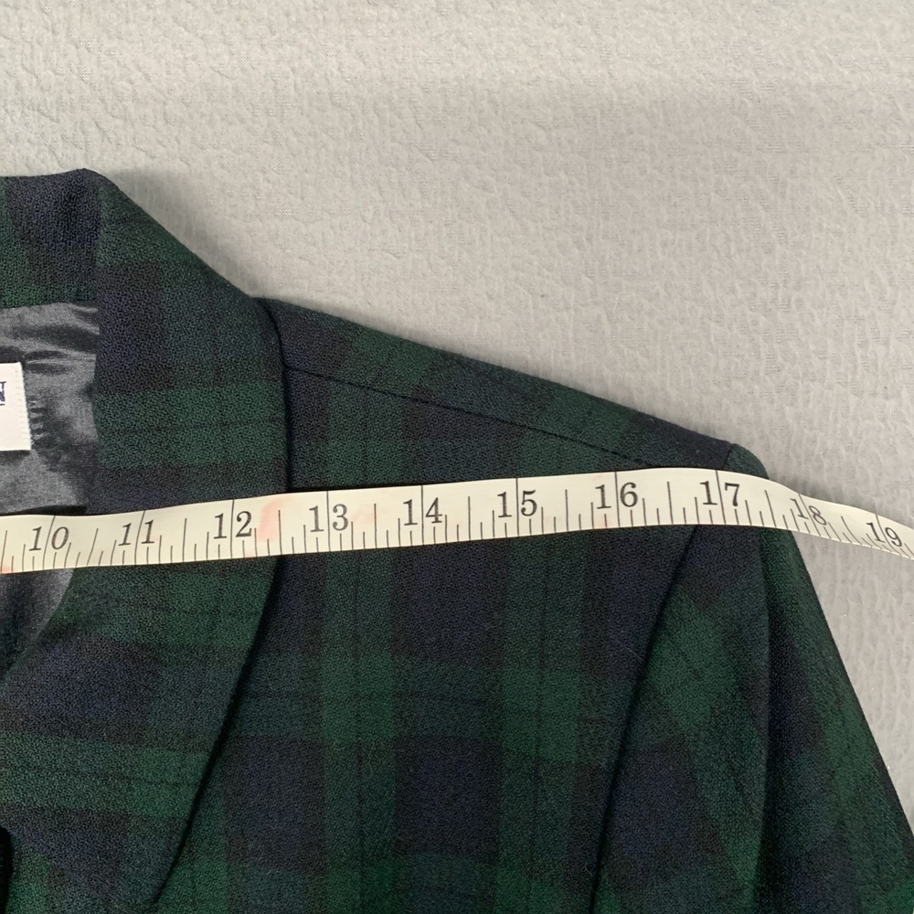 Vintage Pendleton Tartan Plaid Wool Blazer & Pencil Skirt Suit Set Size 14 USA - Picture 15 of 16
